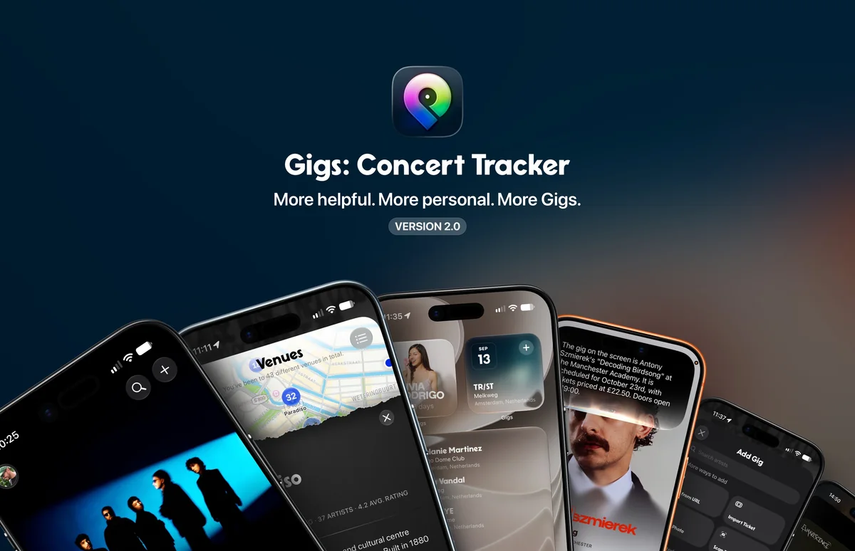 Gigs: Concert Tracker 2.0 — A smarter way to remember every show