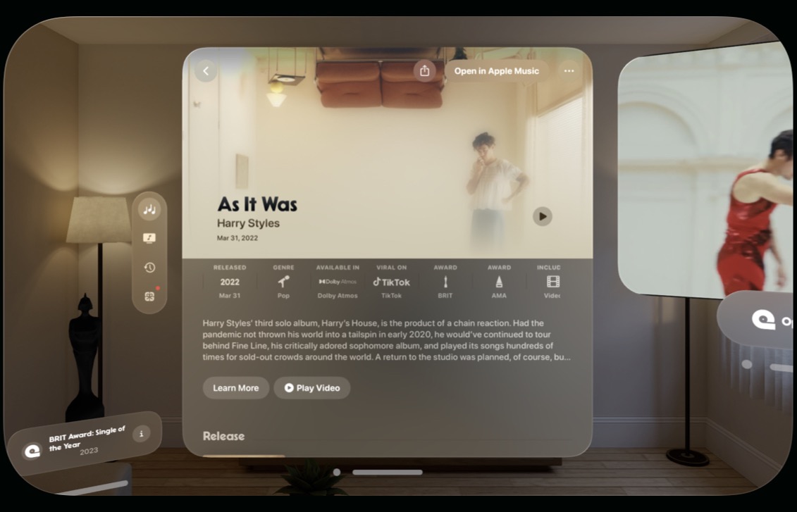 Discover great details with NowPlaying for visionOS